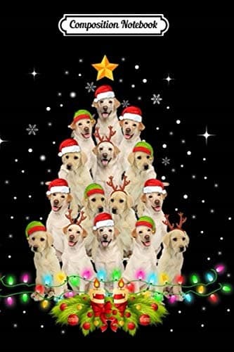 Composition Notebook: Labrador Retriever Dogs Tree Christmas Sweater Xmas P