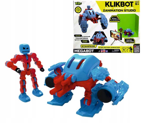 Megabot Animation Studio Figure Set + Accessories, Ages 6+, 2-in-1, Z-SCREEN ZING