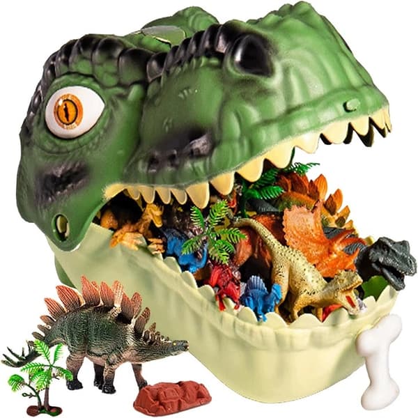 64-piece T-Rex Head Dinosaur Figure Set – Educational Set for Children