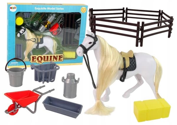 A horse for grooming + accessories + paddock