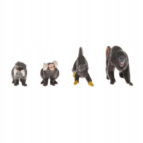 4x Monkey Animal Model Action Figure Plastic Decorative Educational Toy