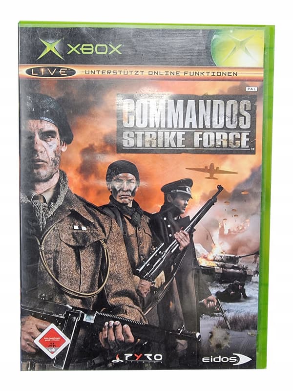 COMMANDOS STRIKE FORCE XBOX CLASSIC SET WITH INSTRUCTIONS
