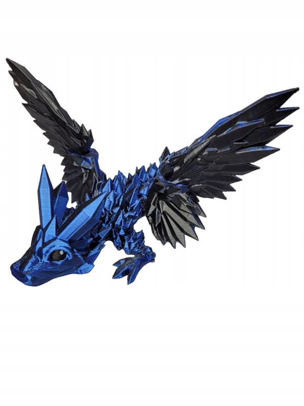 Movable Winged Dragon with Mistic Blue Dragon Egg – Crystal Dragon figurine