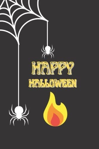 Happy Halloween: Spider and Evil Wizard Notebook – Lined White Paper, Perfect