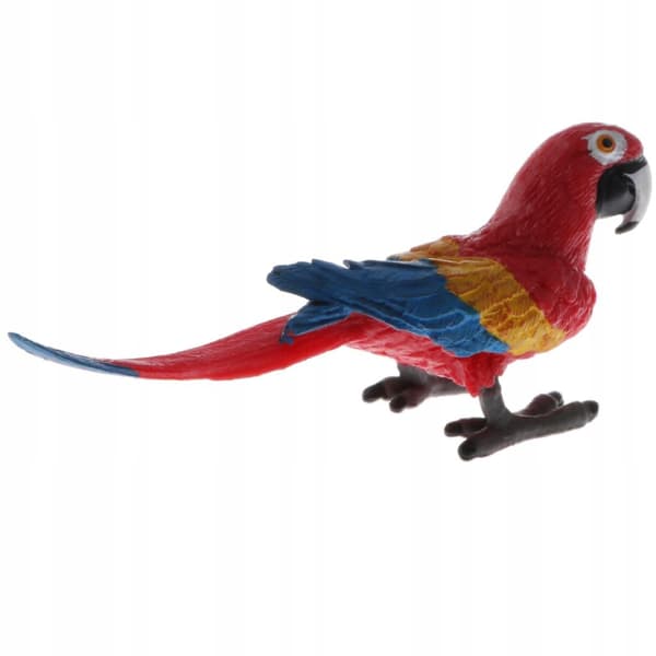 Animal Model Simulation, Toy Figure, Figurine, Home Decor, Red Parrot