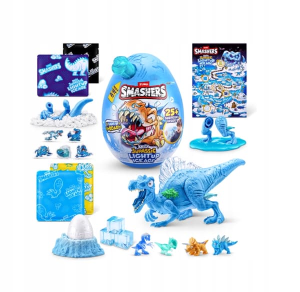Zuru 74138 Smashers Light-up Blue Dinosaur Egg Surprise
