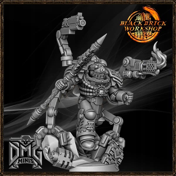Silver Techmarine |DMG Minis| – Replacement model for board games/D&D/GURPS