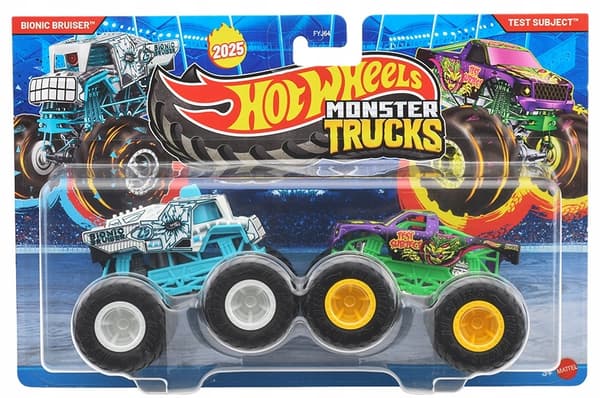 BIONIC BRUISER vs TEST SUBJECT 1:64 scale model cars Hot Wheels Monster Trucks