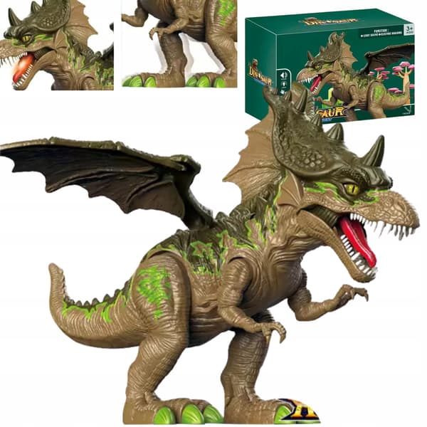 INTERACTIVE DINOSAUR – MOVING HEAD, LIGHT-UP SNOUT, SOUND EFFECTS