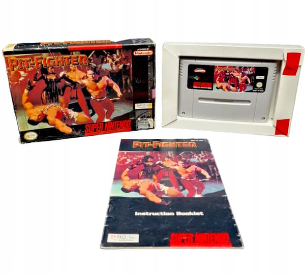 Pit-Fighter Super Nintendo SNES Pit Fighter fighting game complete box set
