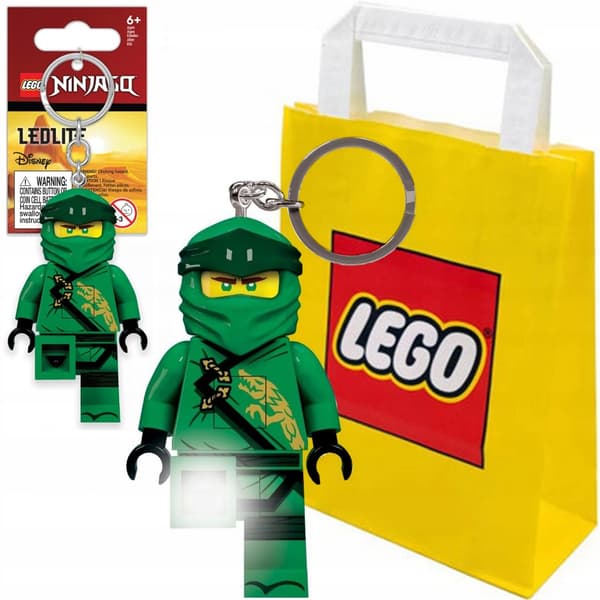 LEGO NINJAGO LED TORCH KEYRING – LLOYD KEYRING WITH TORCH + GIFT BAG