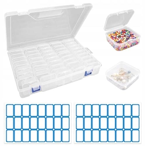 SORTING BOXES, 45 PIECES, TRANSPARENT WITH LID, SMALL ORGANISERS