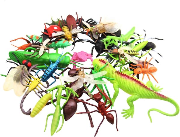 SET OF 27 PLASTIC INSECTS – EDUCATIONAL FIGURINES, 5–15 CM