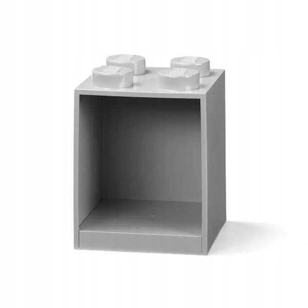 LEGO Brick 4 Room Copenhagen wall shelf, light grey