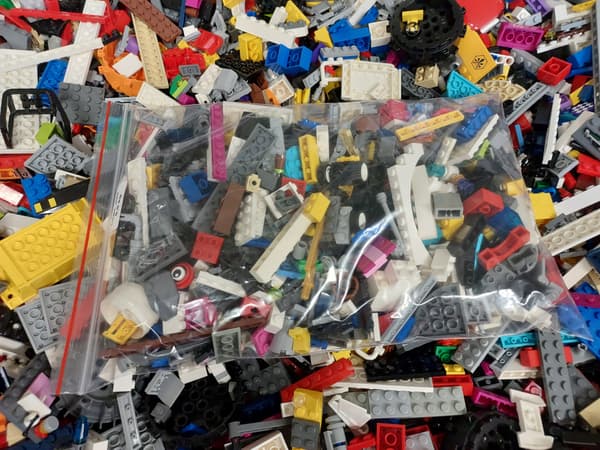 Original Lego bricks, assorted pieces, 0.5 kg