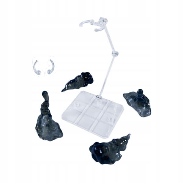 Models with a smoke effect for articulated dolls Realistic diorama scene Black