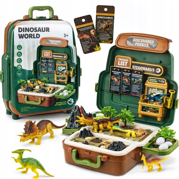 DINOSAURS IN A RUCKSACK – T-REX DINOSAUR FIGURINES – EXPLORER SET – TOY – GIFT