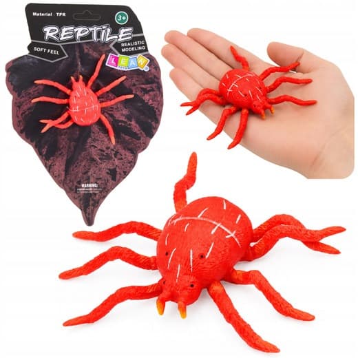 Red Spider – Stretchable, Realistic Rubber Figurine – 12 cm