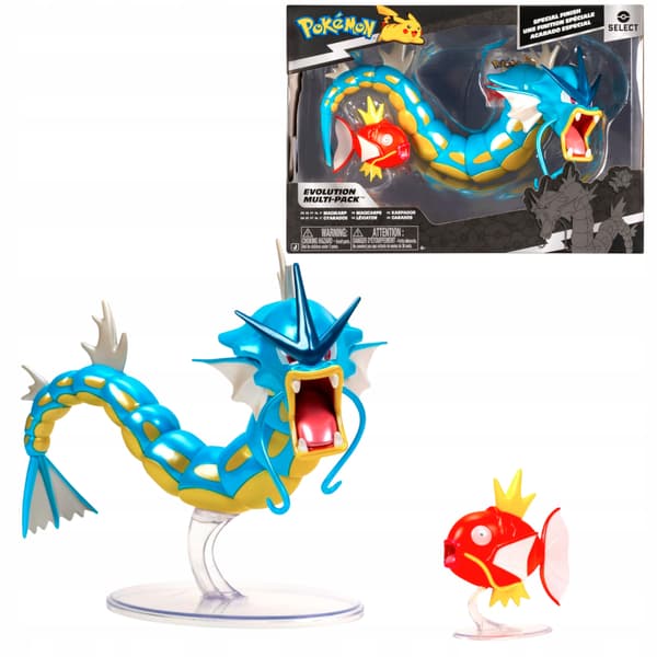 SET OF 2 POKÉMON SELECT EVOLUTION PACK FIGURES: MAGIKARP AND GYARADOS – GIFT SET