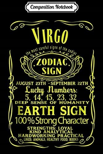 Composition Notebook: ZODIAC SIGN Virgo (born in August & September) Journal