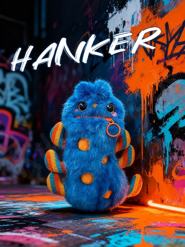Nomster Nom Bad Mood Plush Keyring – Monster with a Pocket