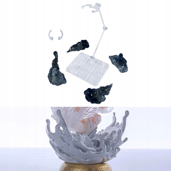 Models with a smoke effect for articulated dolls Realistic diorama scene Black