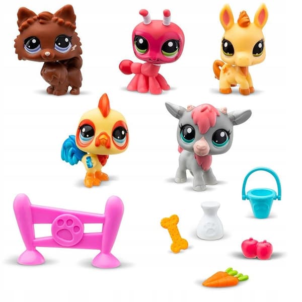 LITTLEST PET SHOP FARM SET + 5 LPS animal figures + accessories CODE