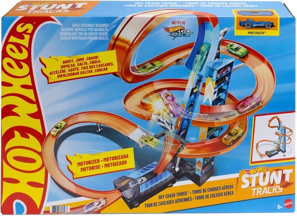 HOT WHEELS SKY CRASHES TOWER GWT39 CAR BONUS PLAY SET