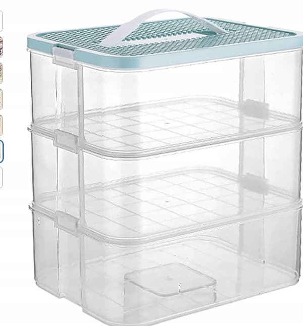Children’s storage box with a lid for Lego bricks,