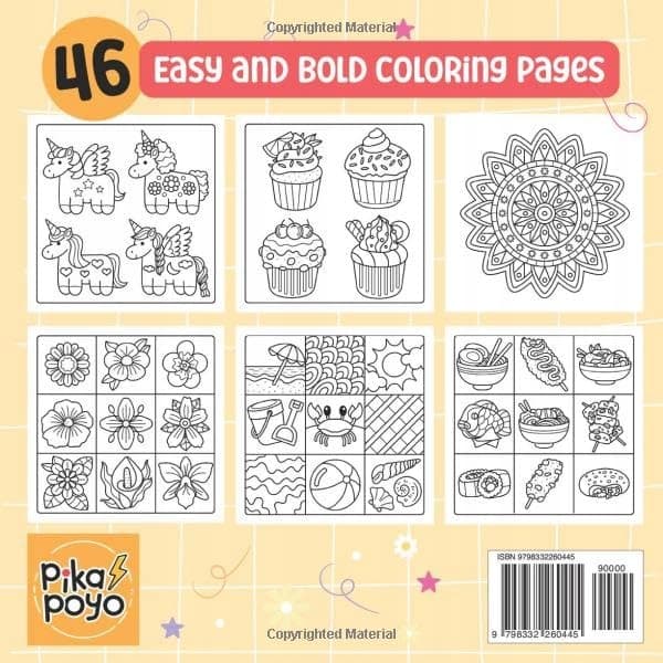 Comfy Patterns: A Simple and Easy Colouring Book for Adults and Children with Bold Designs