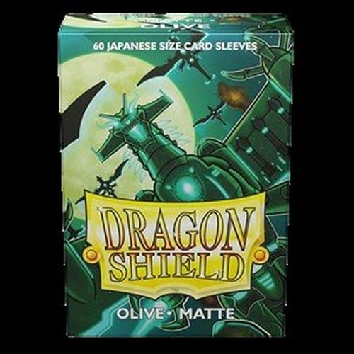 Yu-Gi-Oh! 60 Small Dragon Shield Sleeves - Matte Olive