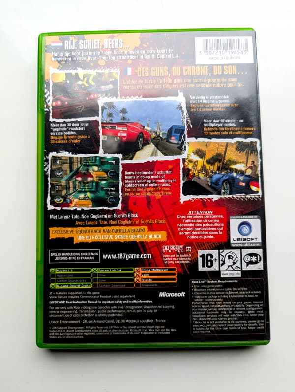 *** 187 RIDE OR DIE XBOX CLASSIC ***