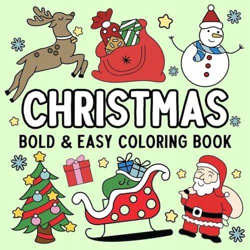 Christmas Bold and Easy Colouring Book: Hue Colouring