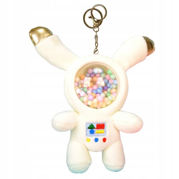 A CHARMING PLUSH KEYRING: ASTRONAUT RABBIT FOR KEYS AND BACKPACKS