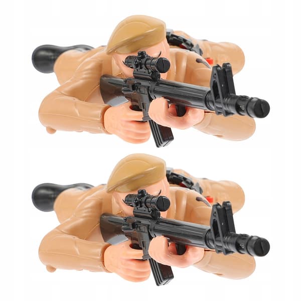 2 PLASTIC CRAWLING ARMY SOLDIERS FOR BOYS