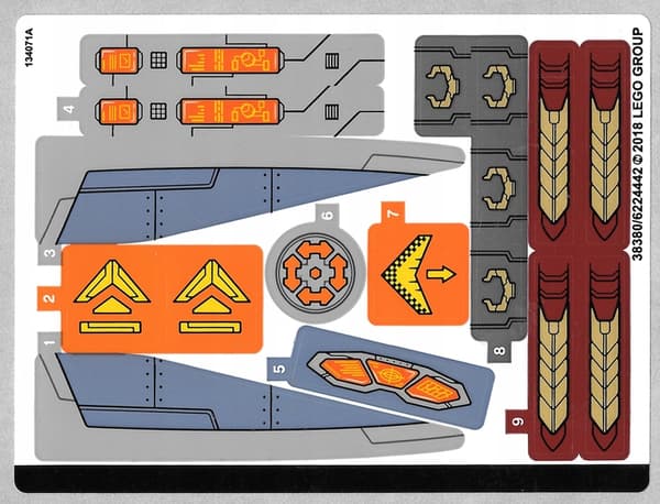 Lego Super Heroes STICKER for SET - 76107