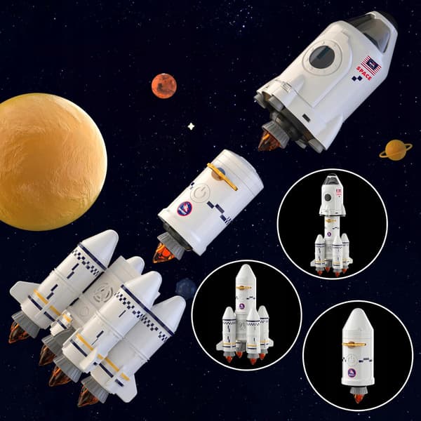 5-in-1 space shuttle rocket model aeroplane to simulate space toys