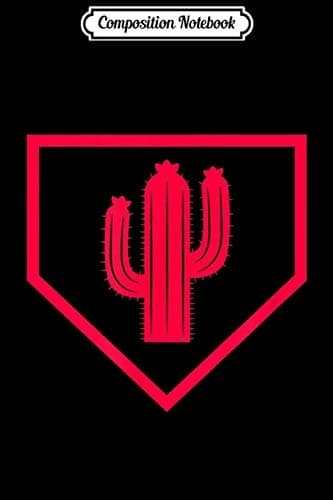 Composition Notebook: Cool Arizona Spring Baseball Home Plate Cactus Journal
