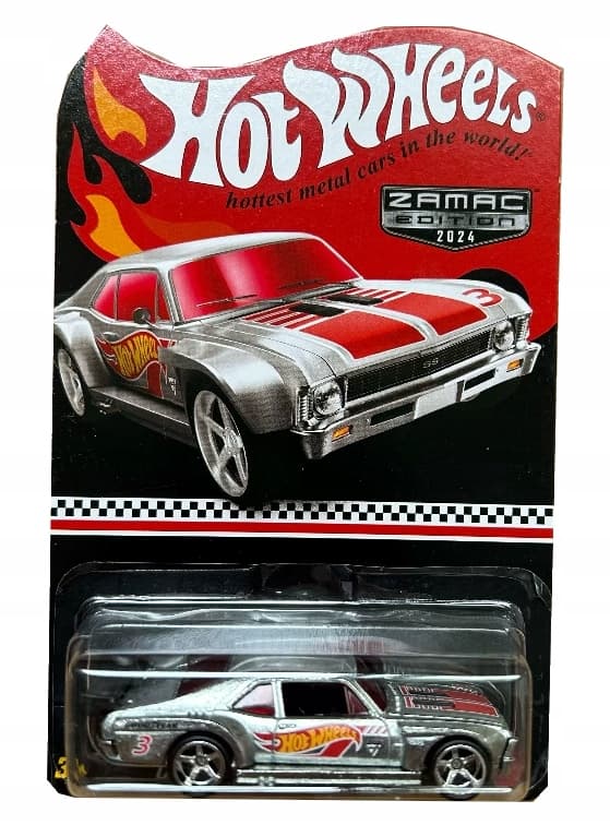 HOT WHEELS - Custom '70 Chevy Nova - HTF91 - ZAMAC - Collector's Edition + PROTECTOR