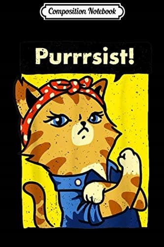 Composition Notebook: ‘We Can Do It’ Poster – Strong Women’s March, Cat Lover, Jo