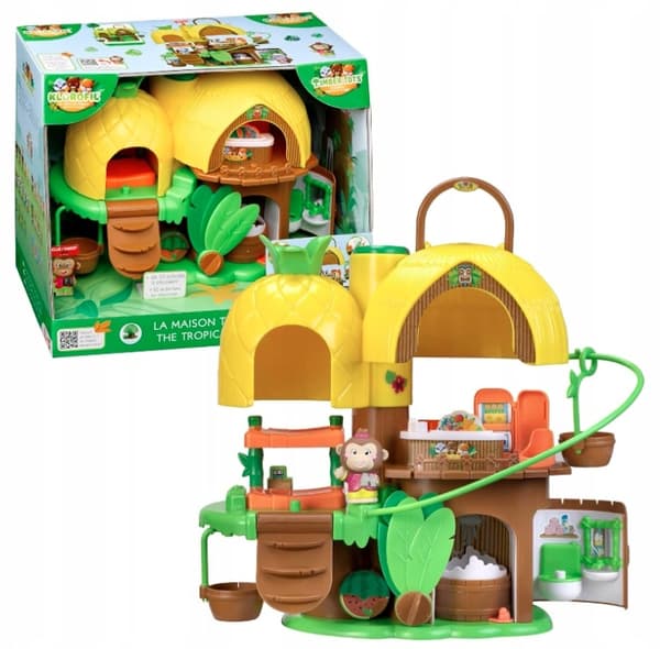 CHLOROPHYLL TROPICAL COLOURFUL HOUSE WITH FIGURINE – INTERACTIVE TOY