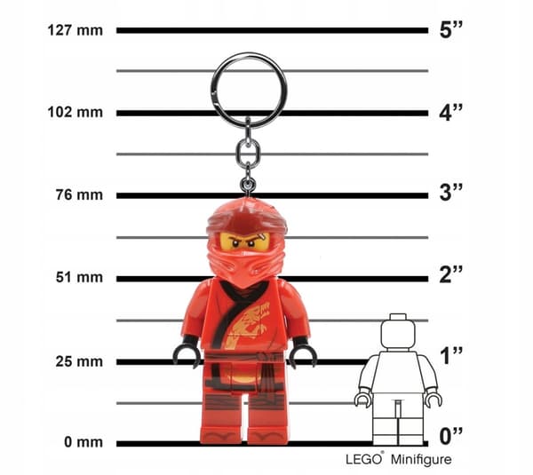 LEGO NINJAGO KAI FIGURINE KEYRING TORCH KEYRING + GIFT BAG
