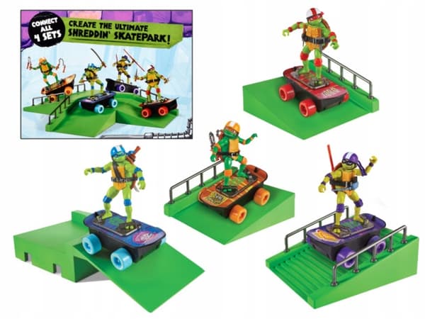 NINJA TURTLE FIGHTERS LEONARDO Skatepark Figure Set