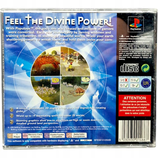 Populous: The Beginning for PlayStation (PSX, PS1)