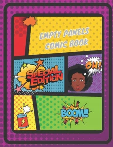 EMPTY PANELS COMIC BOOK: THE EMPTY BLANK PANELS COMIC BOOK TEMPLATES