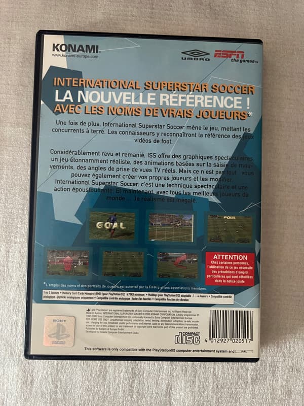 ISS INTERNATIONAL SUPERSTAR SOCCER PS2