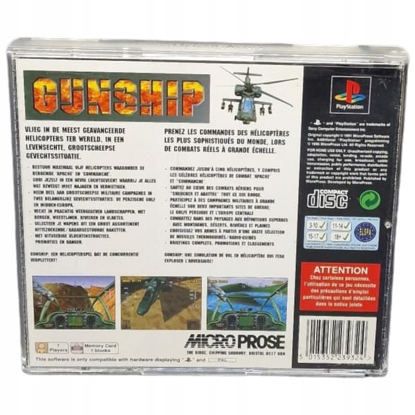 Gunship (PSX, PS1) – ONE-OF-A-KIND