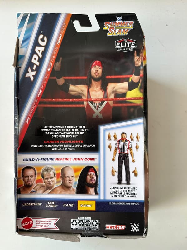 Mattel WWE Elite SummerSlam X-Pac figurine with referee accessories