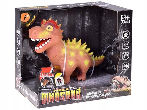 Interactive rubber dinosaur figurine with sound – it ROARS
