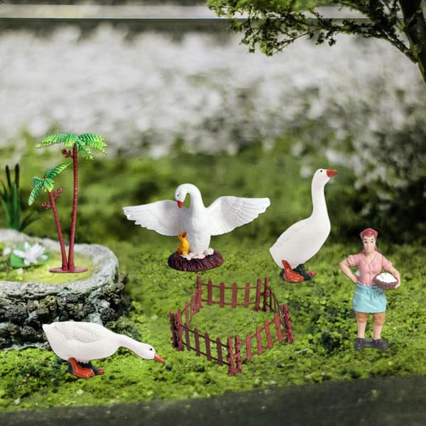 Realistic farm animals, figurines, toy decorations, early educational toys D